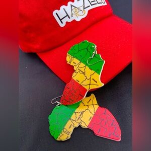 Colorful Africa Map Earrings